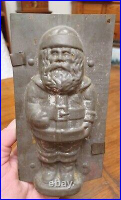 1 Antique Tin Santa Belsnickel Christmas Chocolate Mold