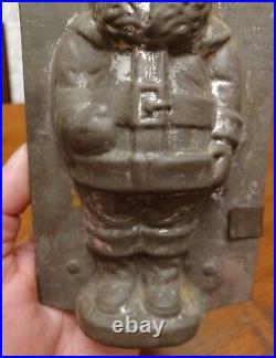 1 Antique Tin Santa Belsnickel Christmas Chocolate Mold