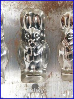 123/251 Vintage Chocolate/candy Mold 3190 55 Rabbits Rabbit 2 Total Siz