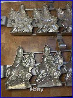 15.25 Antique Father Christmas St. Nick Santa Commercial Chocolate Mold 4 Molds