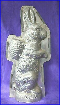 18 Antique Weygandt 236 Easter Bunny Rabbit Basket Clamp Chocolate Candy Mold