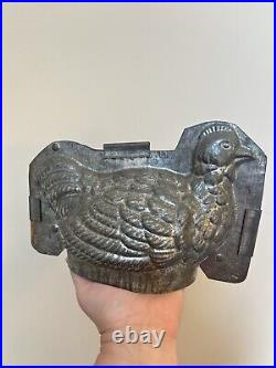 1930's Antique Metal Nesting Chicken Chocolate Mold -Confectionary Collectible