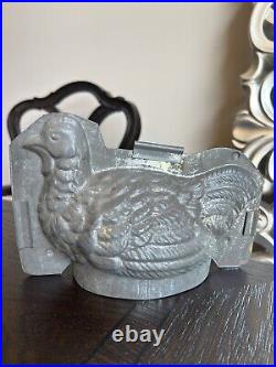 1930's Antique Metal Nesting Chicken Chocolate Mold -Confectionary Collectible