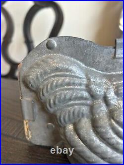 1930's Antique Metal Nesting Chicken Chocolate Mold -Confectionary Collectible