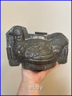 1930's Antique Metal Nesting Chicken Chocolate Mold -Confectionary Collectible