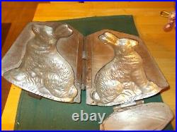 1930s Made In The United States Rabbit Choclate Chicken Mold 3 Hinges Brass End