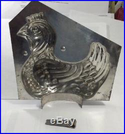 1930s Original Antique French Chocolate Mold-Art Deco Chicken Design