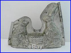1935 Big Antique Anton Reiche 11 2 Rabbit Sitting Basket 25523 Chocolate Mold