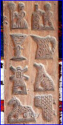 19th century French folk art carved treen cookie or chocolate mold circa 1850