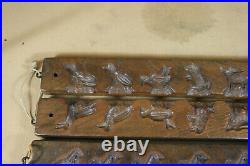 2 + 2 Antique Carved Dutch Cookie / Sugar / Marzipan / Chocolate Mold