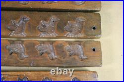 2 + 2 Antique Carved Dutch Cookie / Sugar / Marzipan / Chocolate Mold