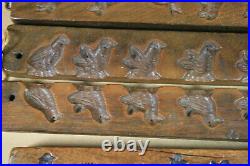 2 + 2 Antique Carved Dutch Cookie / Sugar / Marzipan / Chocolate Mold
