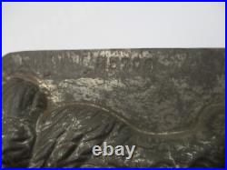 2 Antique Bunny Chocolate Molds 1 Hinged 7 1/2 8