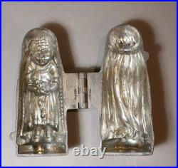 2 Antique Eppelsheimer German Christmas Chocolate Molds (Santa Claus & Angel)