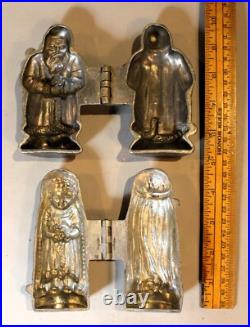 2 Antique Eppelsheimer German Christmas Chocolate Molds (Santa Claus & Angel)