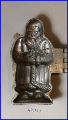 2 Antique Eppelsheimer German Christmas Chocolate Molds (Santa Claus & Angel)