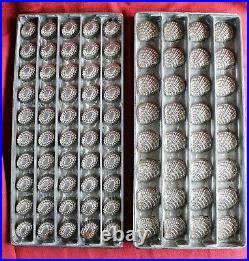 2 Heavy American Tinned Steel Industrial Chocolate Molds by Warren Bro. Corp 1945