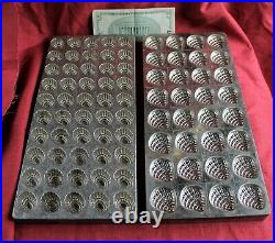 2 Heavy American Tinned Steel Industrial Chocolate Molds by Warren Bro. Corp 1945