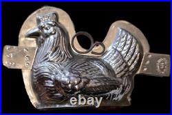 20th C. Stunning Antique Letang Fils 940 French 2-Part Hen Chocolate Mold 4.1 oz