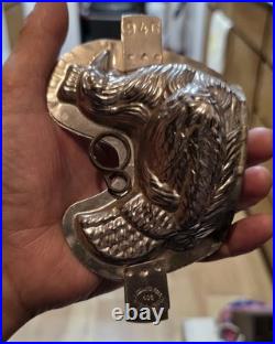20th C. Stunning Antique Letang Fils 940 French 2-Part Hen Chocolate Mold 4.1 oz
