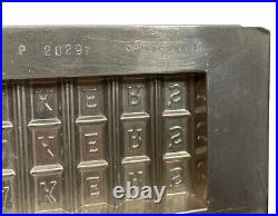 22.5 Vintage Walter Baker's Metal Chocolate Bar Mold Holland Sample Mould