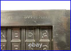 22.5 Vintage Walter Baker's Metal Chocolate Bar Mold Holland Sample Mould