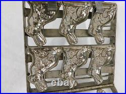 237/123 Antique 2 Hinged Clasp Chocolate/candy Mold 6 Full Bunnies Bunny 4