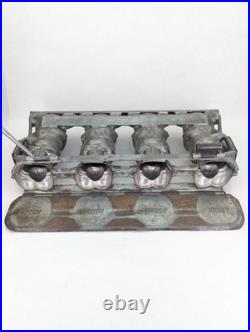 4 Mouse Chocolate Metal Mold 27121 Mickey Antique Rodda Candy Co Anton Reiche