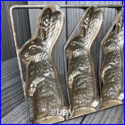 7 Inch Double Sided Large Easter Bunny Mold Double Very Heavy Clamps Hinge