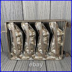 7 Inch Double Sided Large Easter Bunny Mold Double Very Heavy Clamps Hinge