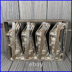 7 Inch Double Sided Large Easter Bunny Mold Double Very Heavy Clamps Hinge