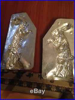 8 7/8 antique Easter bunny chocolate mold Newark u. S. A. 4744