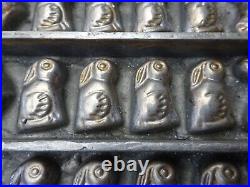 85 Vtg Easter ChickEgg`Hen on Nest-Rabbit Miniature Metal Tin Tray Candy Molds