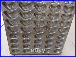 85 Vtg Easter ChickEgg`Hen on Nest-Rabbit Miniature Metal Tin Tray Candy Molds