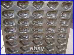 85 Vtg Easter ChickEgg`Hen on Nest-Rabbit Miniature Metal Tin Tray Candy Molds