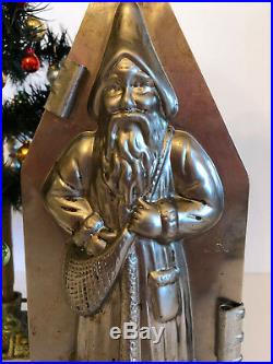 9 1/2 Antique Vintage Santa Chocolate Mold. FRENCH Mafter. 9 1/2 tall