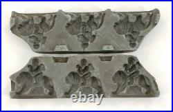 ANTIQUE #140 MILLS Cast Iron 3 CUPID RIDING LION Candy Chocolate Mold VTG