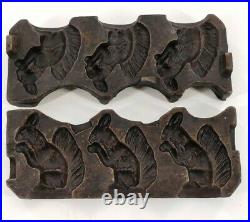 ANTIQUE #155 MILLS Cast Iron 3 SQUIRRELS Candy Chocolate Mold VTG