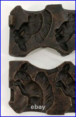 ANTIQUE #155 MILLS Cast Iron 3 SQUIRRELS Candy Chocolate Mold VTG