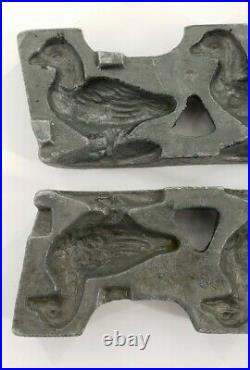 ANTIQUE #263 MILLS Cast Iron 3 DUCKS EASTER Candy Chocolate Mold VTG