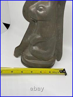 ANTIQUE Bunny Rabbit 8.5 inches tall CHOCOLATE MOLD tin