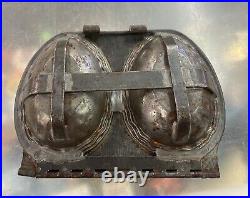 ANTIQUE CHOCOLATE Dual Giant EASTER EGG Hinged MOLD Metal