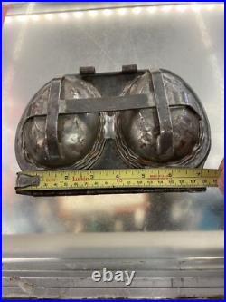 ANTIQUE CHOCOLATE Dual Giant EASTER EGG Hinged MOLD Metal