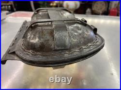 ANTIQUE CHOCOLATE Dual Giant EASTER EGG Hinged MOLD Metal