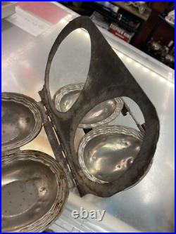 ANTIQUE CHOCOLATE Dual Giant EASTER EGG Hinged MOLD Metal