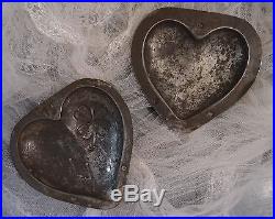 ANTIQUE CHOCOLATE MOLD MOULD SIGNED AND NUMBERED Large Heart shaped