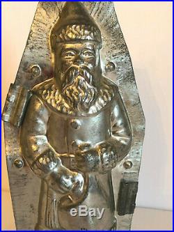 ANTIQUE CHRISTMAS SANTA CHOCOLATE MOLD. Made by HERIS. GERMANY. 10 tall