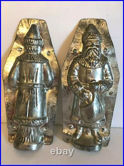 ANTIQUE CHRISTMAS SANTA CHOCOLATE MOLD. Made by HERIS. GERMANY. 10 tall