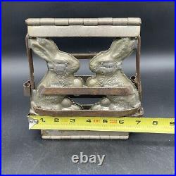 ANTIQUE Double Rabbit Chocolate Mold J. C. Weycandt #24 Germany