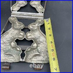 ANTIQUE Double Rabbit Chocolate Mold J. C. Weycandt #24 Germany